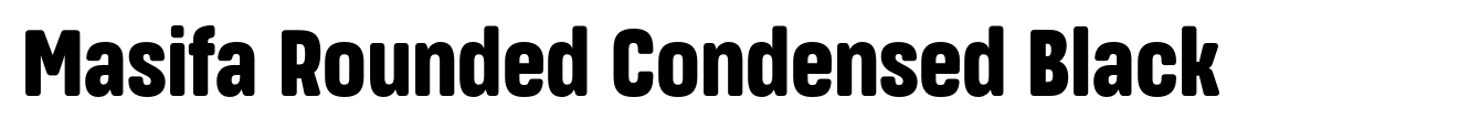Masifa Rounded Condensed Black